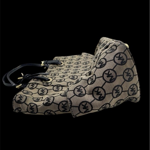 Michael Kors Black and Brown Logo Tote - Picture 6 of 6